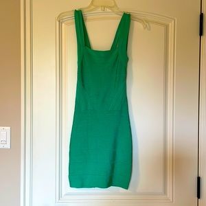BEBE green bodycon dress